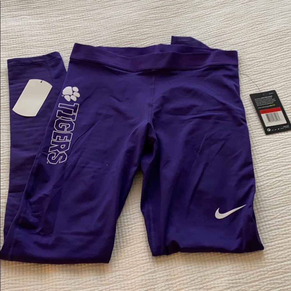 Purple nike Clemson leggings